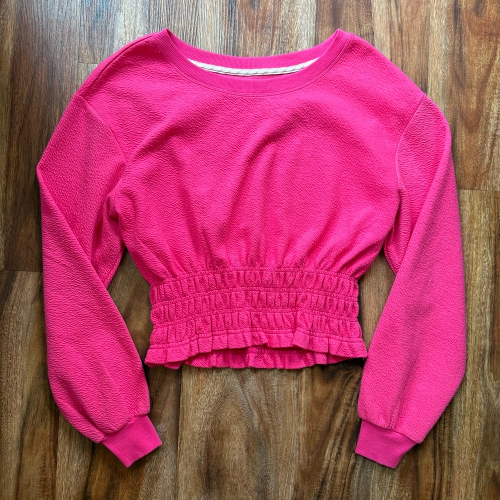 Anthropologie Maeve Vibrant Pink Top
